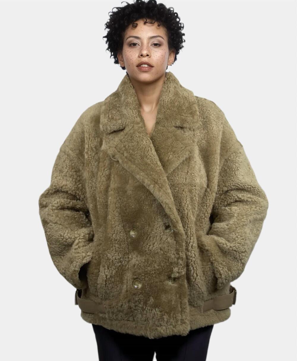 NEW LUSSO BENI radiance teddy jacket in latte